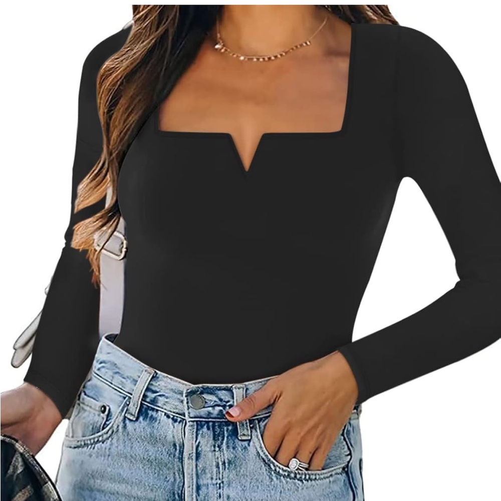 Black Long Sleeved Bodysuit